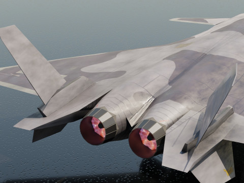 Chengdu j-20 mighty dragon lowpoly jet fighter Model 3D