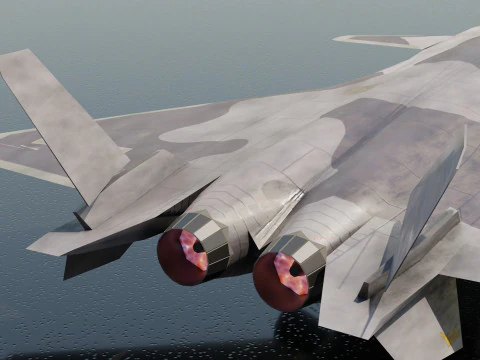 Chengdu j-20 mighty dragon lowpoly jet fighter 3D Model