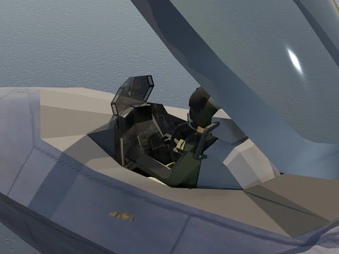 Chengdu j-20 mighty dragon lowpoly jet fighter 3D Model