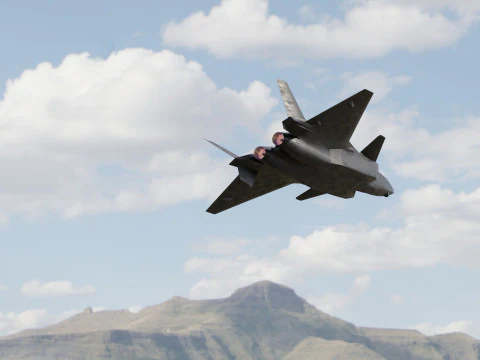 Chengdu j-20 mighty dragon lowpoly jet fighter 3D Model
