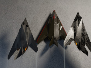 Lockheed F-117 Nighthawk lowpoly stealth bomber 3D-Modell