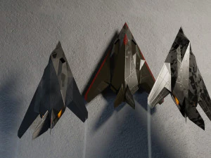 Lockheed F-117 Nighthawk lowpoly stealth bomber 3D Model