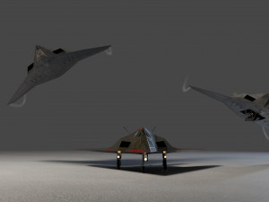 Lockheed F-117 Nighthawk lowpoly stealth bomber 3D-Modell