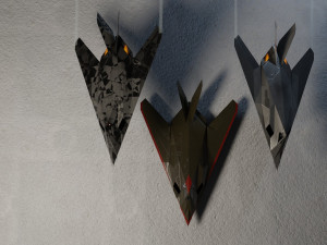 Lockheed F-117 Nighthawk lowpoly stealth bomber 3D-Modell
