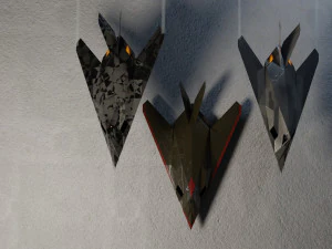 Lockheed F-117 Nighthawk lowpoly stealth bomber 3D Model