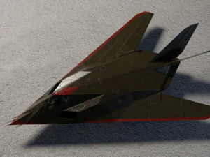 Lockheed F-117 Nighthawk lowpoly stealth bomber 3D Model