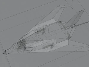 Lockheed F-117 Nighthawk lowpoly stealth bomber 3D Model