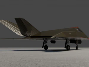 Lockheed F-117 Nighthawk lowpoly stealth bomber 3D Model