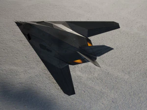 Lockheed F-117 Nighthawk lowpoly stealth bomber 3D Model