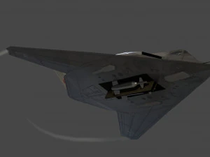 Lockheed F-117 Nighthawk lowpoly stealth bomber 3D Model