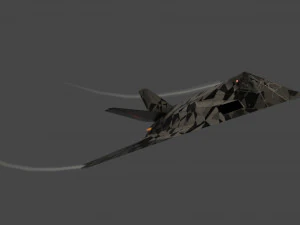 Lockheed F-117 Nighthawk lowpoly stealth bomber 3D Model