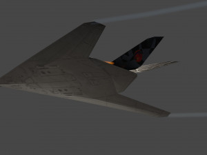 Lockheed F-117 Nighthawk lowpoly stealth bomber 3D-Modell