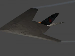 Lockheed F-117 Nighthawk lowpoly stealth bomber 3D Model