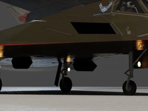Lockheed F-117 Nighthawk lowpoly stealth bomber 3D Model