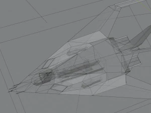 Lockheed F-117 Nighthawk lowpoly stealth bomber 3D Model