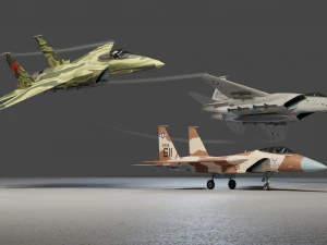 Mcdonell douglass f-15 eagle lowpoly jet fighter 3D Model