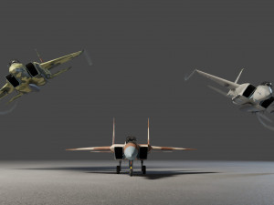 Mcdonell douglass f-15 eagle lowpoly jet fighter Modèle 3D