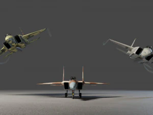 Mcdonell douglass f-15 eagle lowpoly jet fighter 3D Model