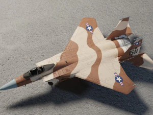 Mcdonell douglass f-15 eagle lowpoly jet fighter 3D Model