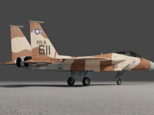 Mcdonell douglass f-15 eagle lowpoly jet fighter 3D Model