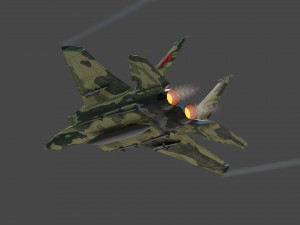 Mcdonell douglass f-15 eagle lowpoly jet fighter Modèle 3D