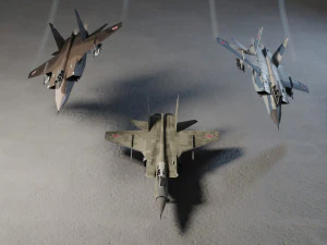 MIG-31 Foxhound lowpoly jet fighter 3D Model