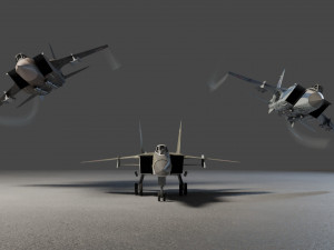 MIG-31 Foxhound lowpoly jet fighter Modelo 3D