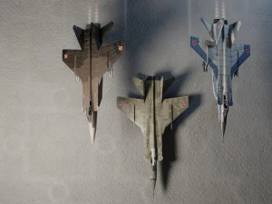 MIG-31 Foxhound lowpoly jet fighter 3D Model