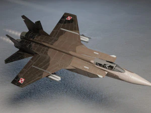 MIG-31 Foxhound lowpoly jet fighter 3D Model