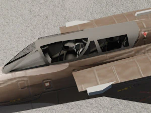 MIG-31 Foxhound lowpoly jet fighter 3D Model