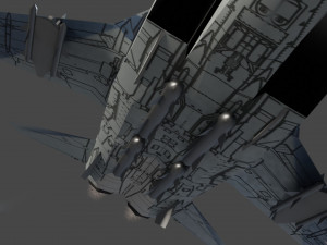 MIG-31 Foxhound lowpoly jet fighter Modelo 3D