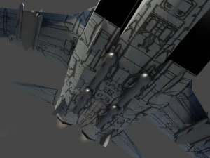 MIG-31 Foxhound lowpoly jet fighter 3D Model