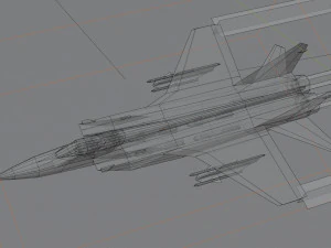 MIG-31 Foxhound lowpoly jet fighter 3D Model