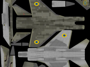 MIG-31 Foxhound lowpoly jet fighter 3D Model