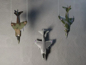 Caccia a reazione lowpoly Hawker Harrier Modello 3D