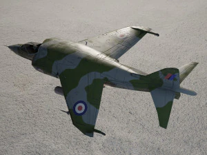 Caccia a reazione lowpoly Hawker Harrier Modello 3D