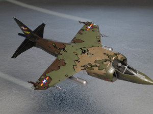 Hawker harrier lowpoly jet fighter Modelo 3D