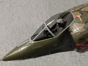 Hawker harrier lowpoly jet fighter Modelo 3D