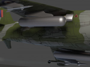 Hawker harrier lowpoly jet fighter Modelo 3D