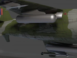 Caccia a reazione lowpoly Hawker Harrier Modello 3D