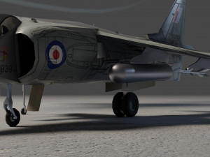 Hawker harrier lowpoly jet fighter Modelo 3D