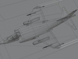 Hawker harrier lowpoly jet fighter Modelo 3D