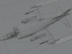 Caccia a reazione lowpoly Hawker Harrier Modello 3D