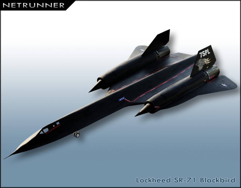 Lockheed SR-71 Blackbird 3D Модель .c4d .max .obj .3ds .fbx .stl .blend 