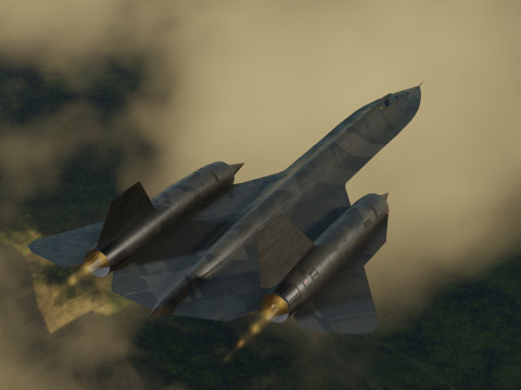 Lockheed SR-71 Blackbird 3D Модель