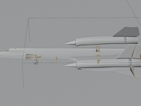 Lockheed SR-71 Blackbird 3D Модель