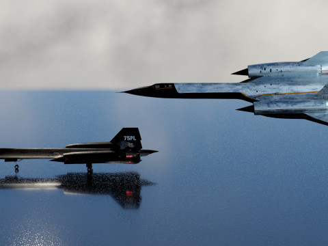 Lockheed SR-71 Blackbird 3D Модель