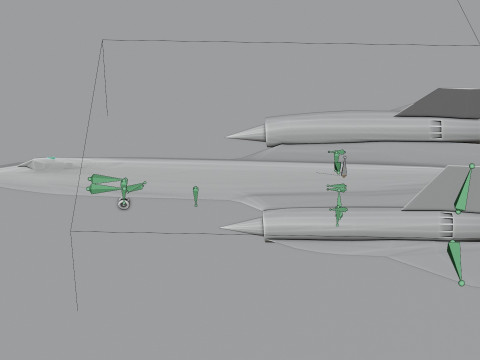 Lockheed SR-71 Blackbird 3D Модель