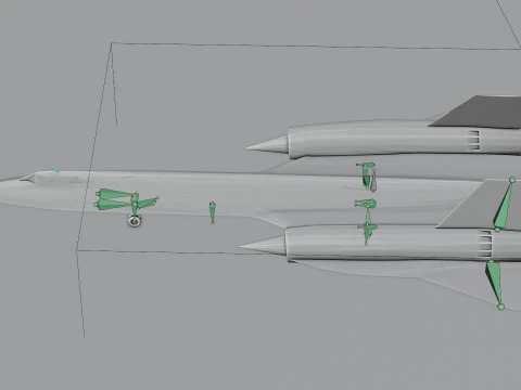 Lockheed SR-71 Merlo Modello 3D