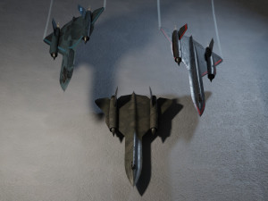 Lockheed sr-71 blackbird lowpoly military jet Modelo 3D